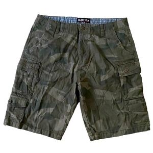 Men's Iron Co Cargo Shorts Cotton Camo Size 36